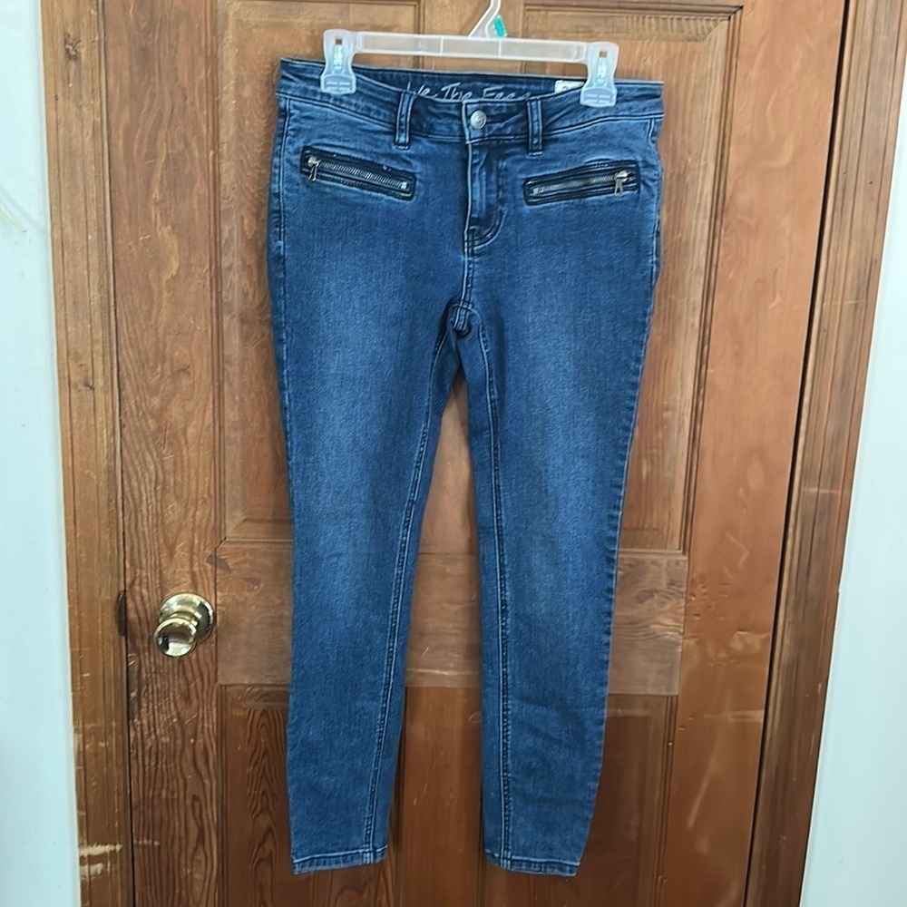 Free People We the Free Jeans with Zipper Pockets and Ankle Zippers Size 28